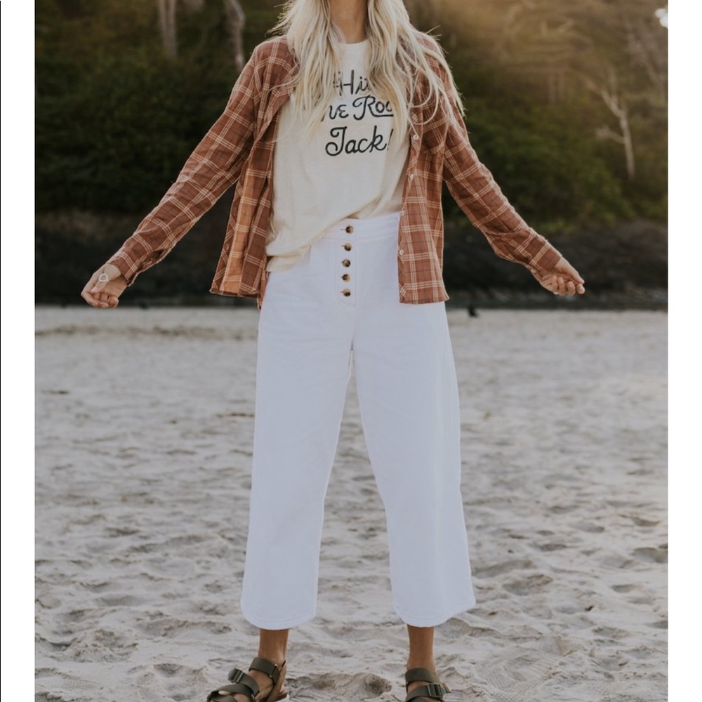 White Wide Leg Pants